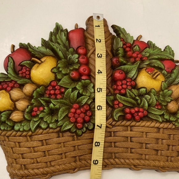 Vintage Homco fruit basket wall hanging - Picture 5 of 5